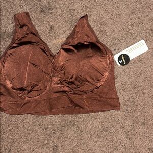 New Truekind Everyday Throw-on Brown Wireless Bra